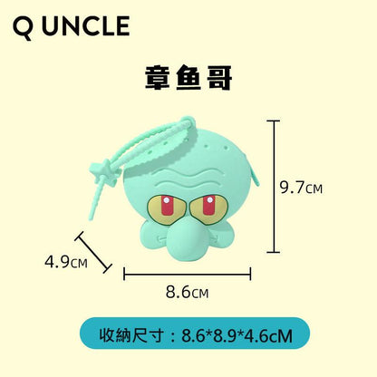 【Q UNCLE】現貨 海綿寶寶 硅膠 零錢包 掛件 異形形 吊飾 耳機包 送禮 胖大星 規格圖片 4