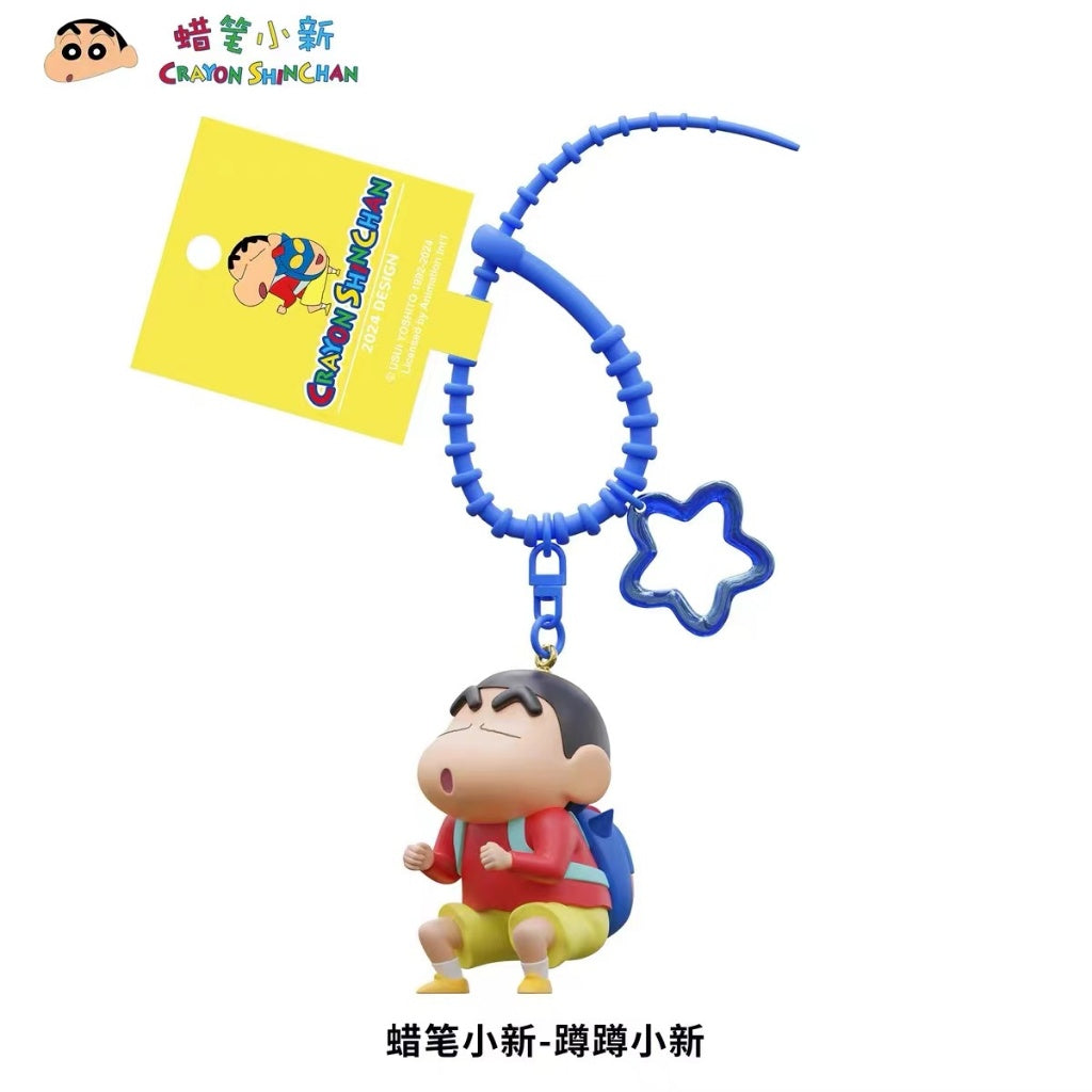 【千寶】現貨 蠟筆小新 藍色服裝系列 鑰匙扣 鑰匙圈 掛飾 吊飾 掛件 機車 新之助 禮物 小白 第六代 規格圖片 4