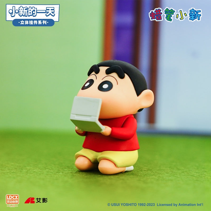 【靈動創想】正版現貨 蠟筆小新 小新的一天 鑰匙扣 鑰匙圈 揹包 包包 掛件 吊飾 交換禮物 規格圖片 4