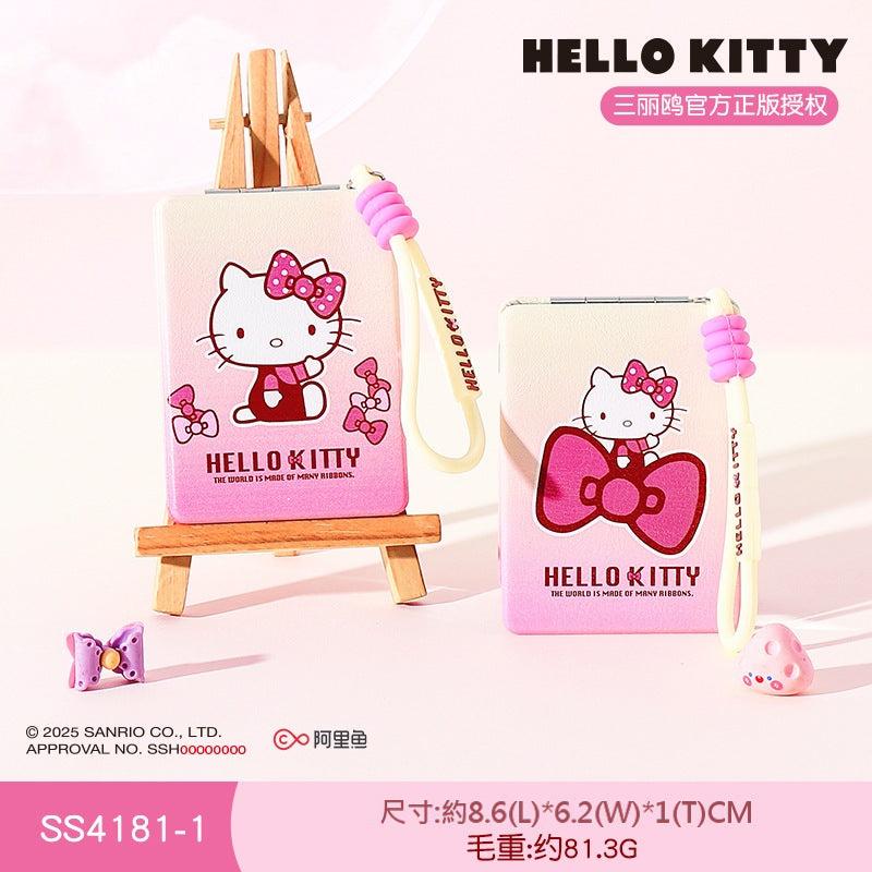 【包包寶】現貨 三麗鷗 化妝鏡 Hello Kitty 雙面折疊鏡 美妝鏡子 隨身 攜帶 包包掛件鏡子 送禮 規格圖片 4