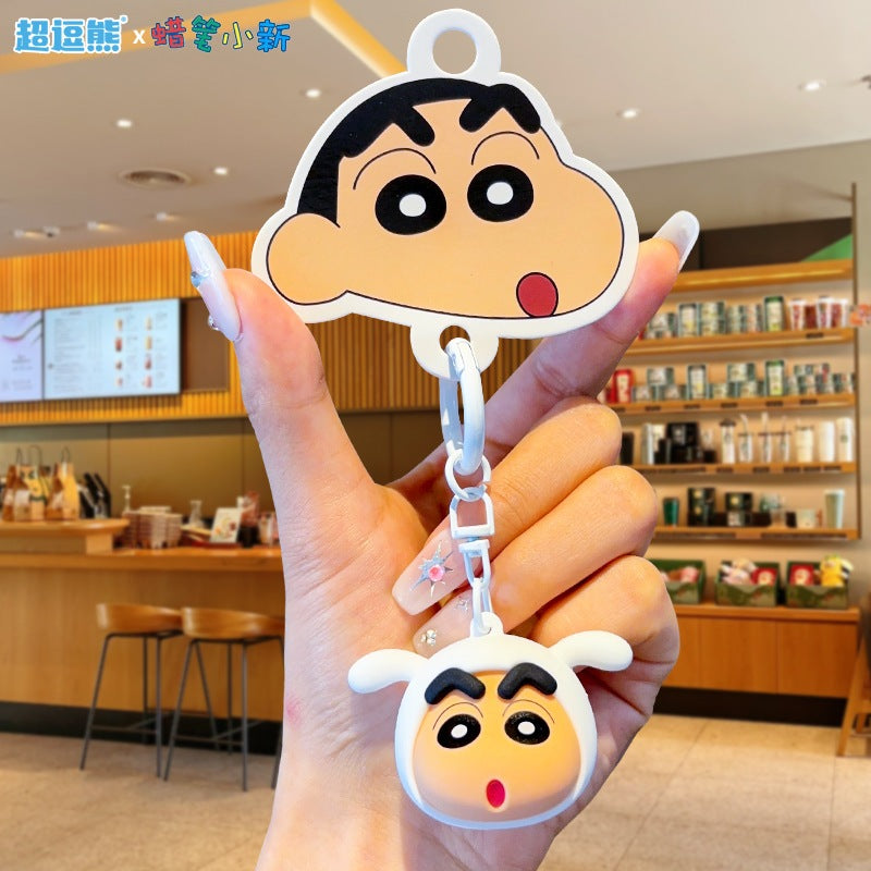 【千寶】現貨 蠟筆小新 鑰匙扣 鑰匙圈 小白 玩偶動漫吊飾 包包掛飾 書包掛件 送禮 規格圖片 4