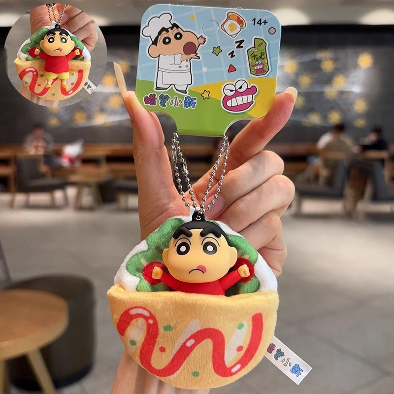 【超逗熊】正版現貨 蠟筆小新 鑰匙圈 鑰匙扣 睡袋第2代 掛件 吊飾 送禮 新之助 規格圖片 4