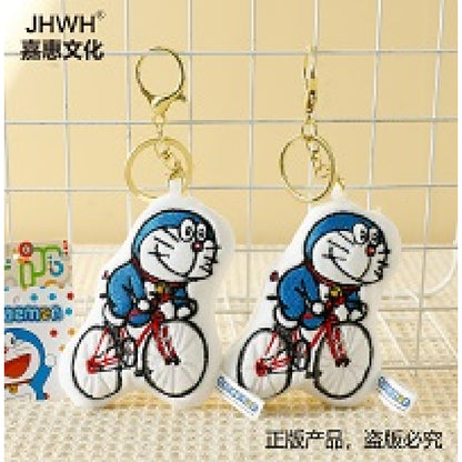 【嘉慧】正版現貨 哆啦A夢 鑰匙圈 鑰匙扣 掛件 布藝刺繡 吊飾 送禮 規格圖片 4