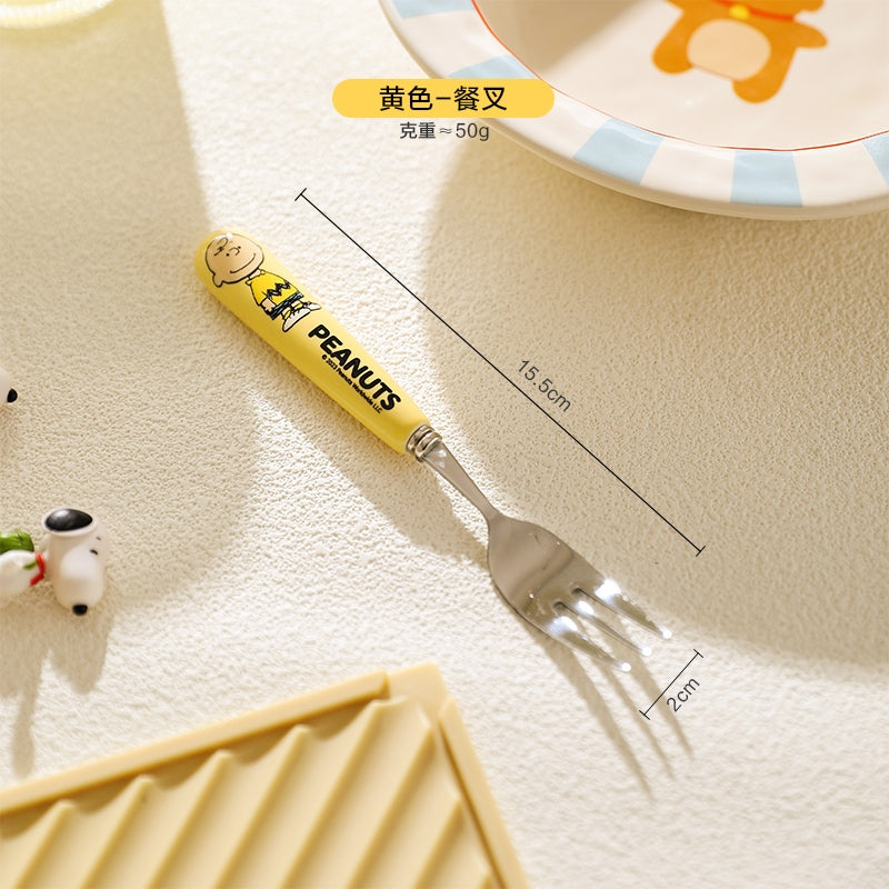 【宇燕】正版現貨 史努比 湯匙 叉子 不鏽鋼 湯匙柄 餐具 snoopy 規格圖片 4