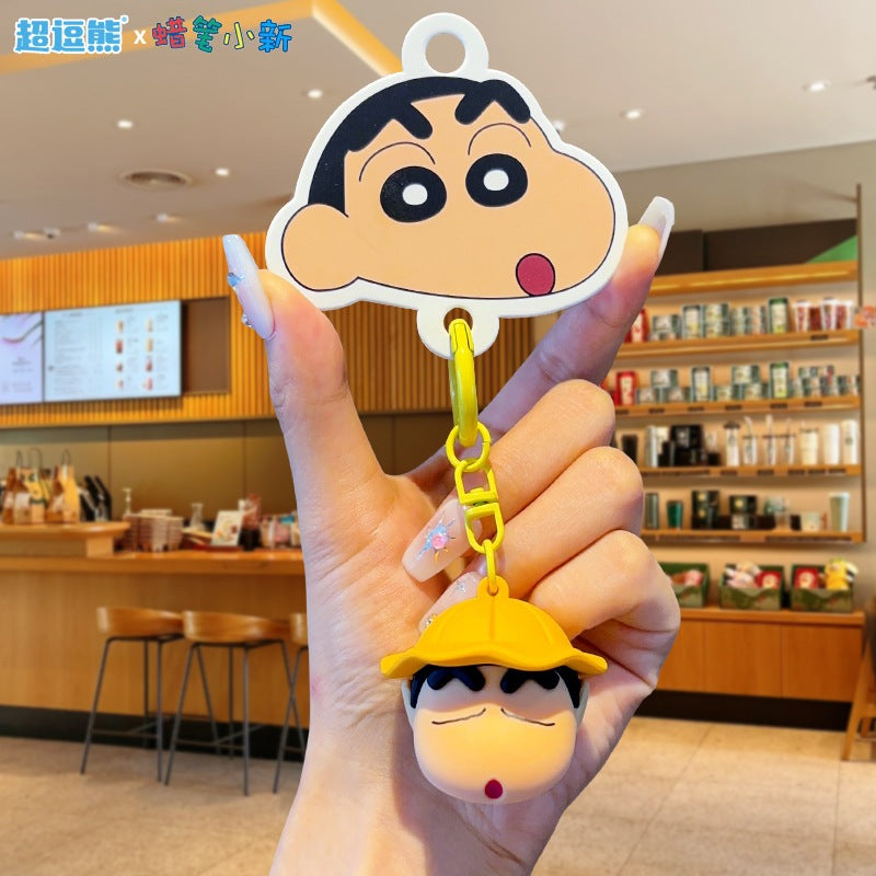 【千寶】現貨 蠟筆小新 鑰匙扣 鑰匙圈 小白 玩偶動漫吊飾 包包掛飾 書包掛件 送禮 規格圖片 5