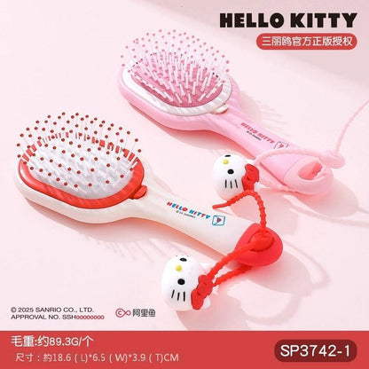 【包包寶】現貨 三麗鷗 梳子 Hello Kitty 氣墊梳 卡通按摩梳 可愛便攜摺疊梳 鏡梳 送禮 規格圖片 5