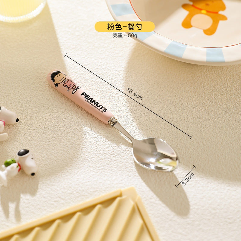 【宇燕】正版現貨 史努比 湯匙 叉子 不鏽鋼 湯匙柄 餐具 snoopy 規格圖片 5