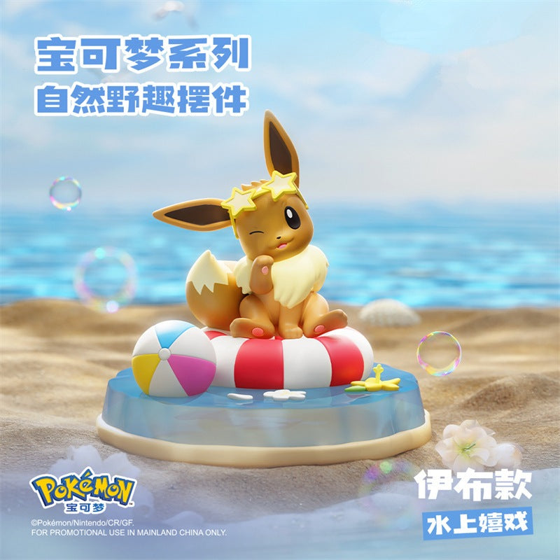 【冉紅】正版現貨 寶可夢 皮卡丘 自然野趣系列 潮玩場景桌面擺件 可達鴨 妙蛙種子 手辦 送禮 規格圖片 5
