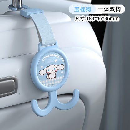 【香百川】正版 三麗鷗 掛勾 背椅掛鈎 車內收納 送禮 庫洛米 美樂蒂 KT貓 大耳狗 規格圖片 5