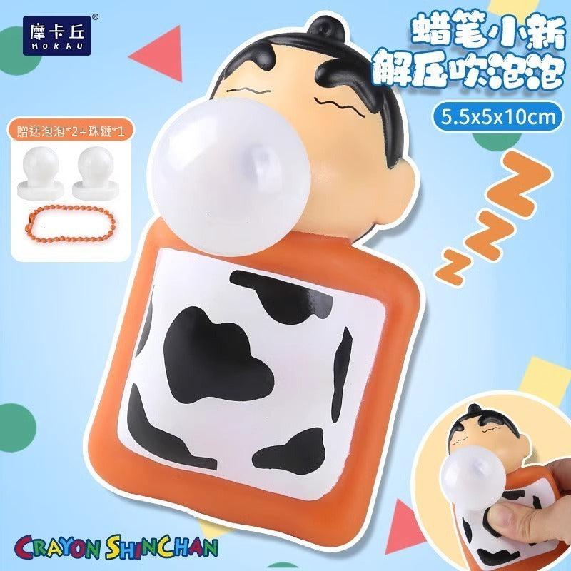 【魔卡丘】正版現貨 蠟筆小新 第二代吹泡泡 揹包吊飾 鑰匙圈 療癒 解壓 公仔 桌面擺件 包包掛件 新之助 小葵 送禮 規格圖片 6