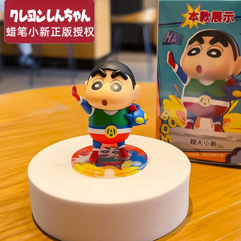 【超逗熊】正版現貨 蠟筆小新 動感大作戰系列 可愛趣味手辦擺件 盲盒 公仔 送禮 規格圖片 6