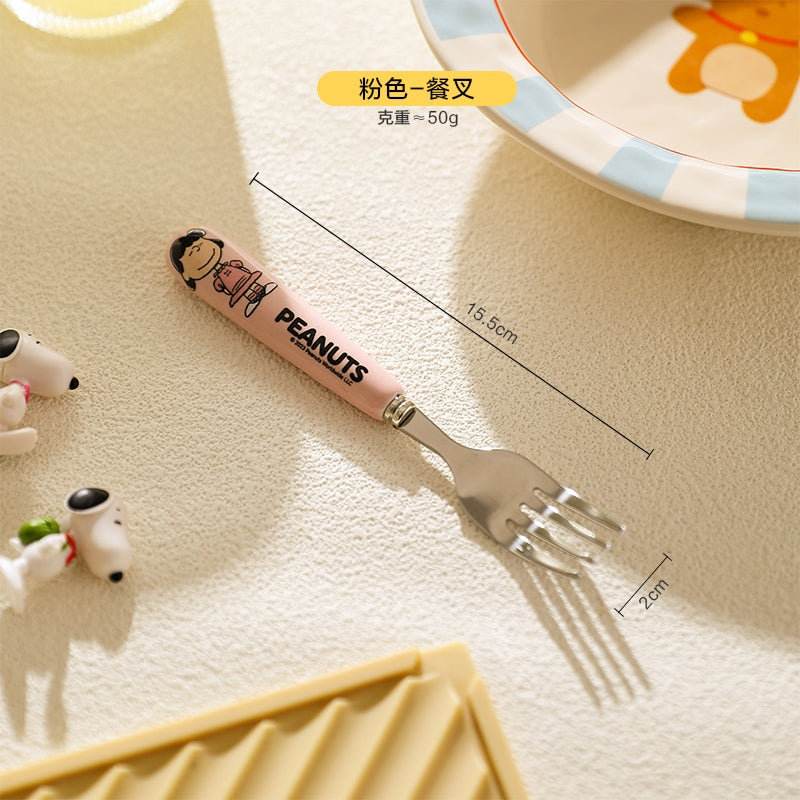 【宇燕】正版現貨 史努比 湯匙 叉子 不鏽鋼 湯匙柄 餐具 snoopy 規格圖片 6