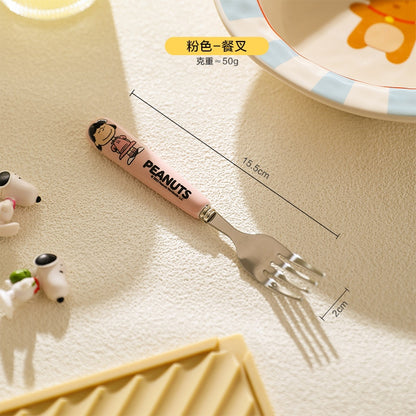 【宇燕】正版現貨 史努比 湯匙 叉子 不鏽鋼 湯匙柄 餐具 snoopy 規格圖片 6