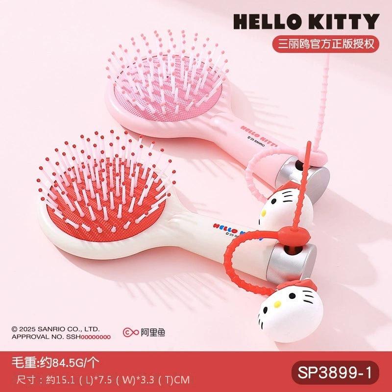【包包寶】現貨 三麗鷗 梳子 Hello Kitty 氣墊梳 卡通按摩梳 可愛便攜摺疊梳 鏡梳 送禮 規格圖片 6