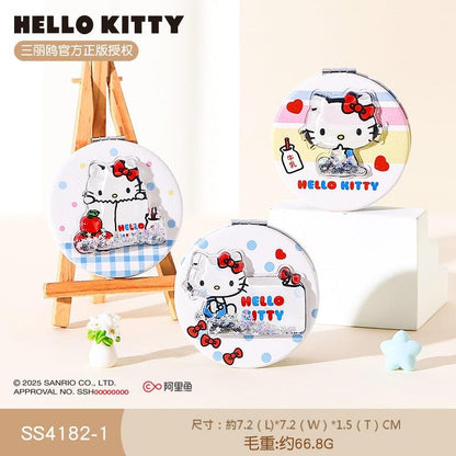【包包寶】現貨 三麗鷗 化妝鏡 Hello Kitty 雙面折疊鏡 美妝鏡子 隨身 攜帶 包包掛件鏡子 送禮 規格圖片 7