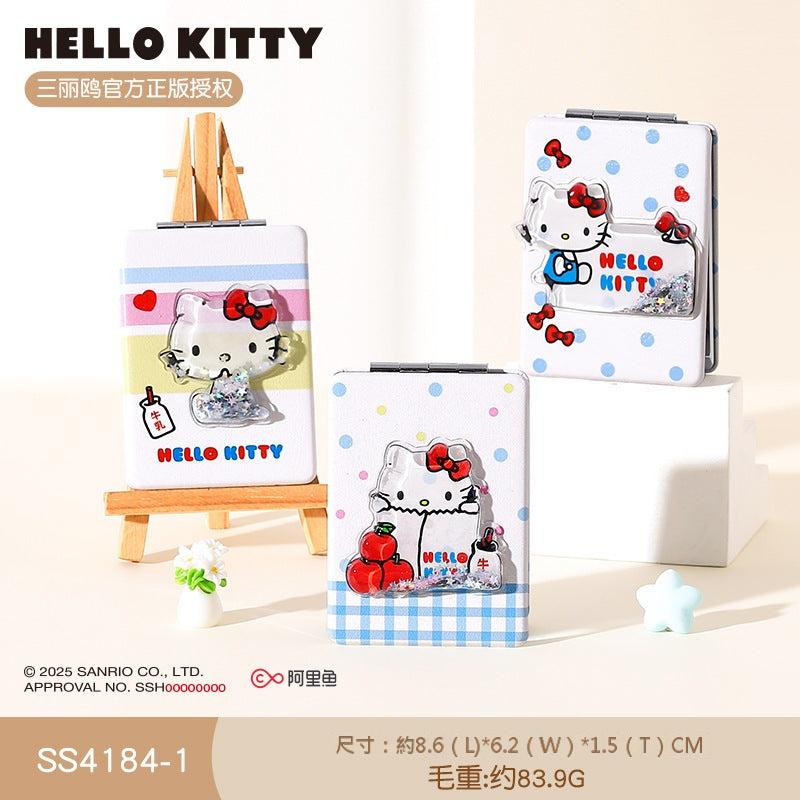 【包包寶】現貨 三麗鷗 化妝鏡 Hello Kitty 雙面折疊鏡 美妝鏡子 隨身 攜帶 包包掛件鏡子 送禮 規格圖片 9