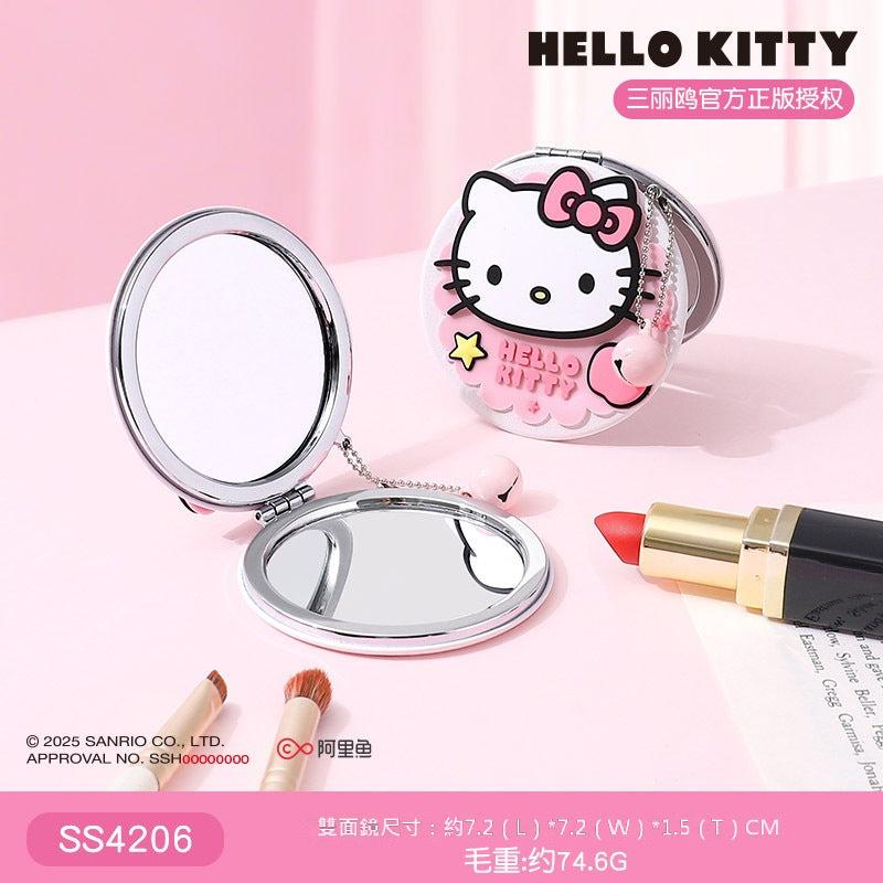 【包包寶】現貨 三麗鷗 化妝鏡 Hello Kitty 雙面折疊鏡 美妝鏡子 隨身 攜帶 包包掛件鏡子 送禮 規格圖片 11