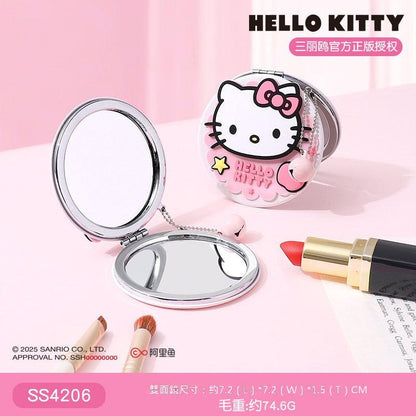 【包包寶】現貨 三麗鷗 化妝鏡 Hello Kitty 雙面折疊鏡 美妝鏡子 隨身 攜帶 包包掛件鏡子 送禮 規格圖片 11