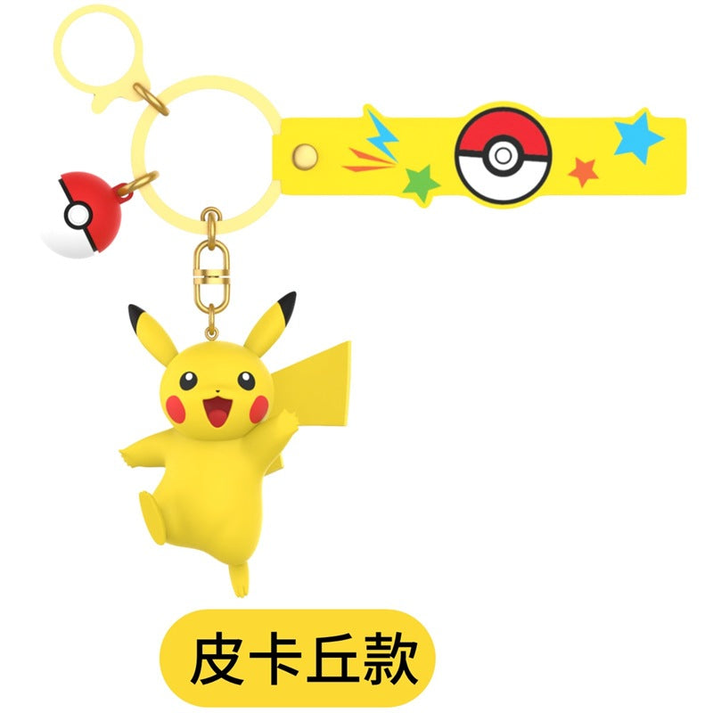 【冉紅】正版現貨 寶可夢 皮卡丘 鑰匙扣 鑰匙圈 小火龍 胖丁 可愛卡通公仔 汽車鑰匙扣 包包掛件 吊飾 送禮 規格圖片 13