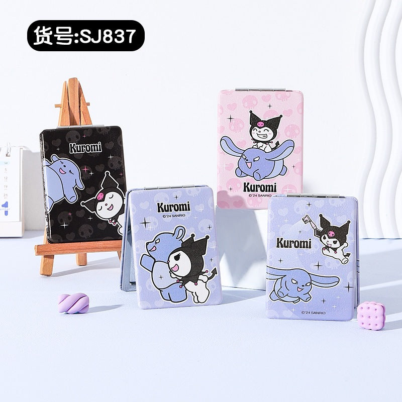 【包包寶】現貨 三麗鷗 PU雙面鏡 庫洛米 小圓鏡 布丁狗 迷你鏡子 化妝鏡 隨身便攜小鏡子 送禮 規格圖片 16