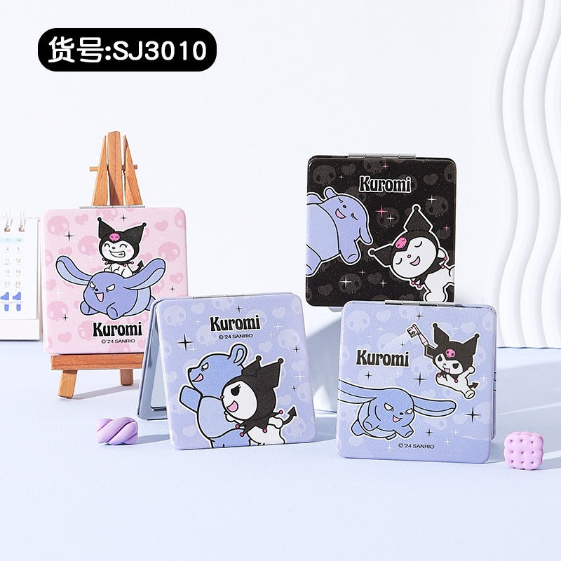 【包包寶】現貨 三麗鷗 PU雙面鏡 庫洛米 小圓鏡 布丁狗 迷你鏡子 化妝鏡 隨身便攜小鏡子 送禮 規格圖片 17