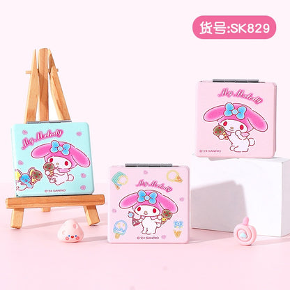 【包包寶】現貨 三麗鷗 PU雙面鏡 庫洛米 小圓鏡 布丁狗 迷你鏡子 化妝鏡 隨身便攜小鏡子 送禮 規格圖片 19