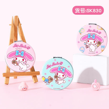 【包包寶】現貨 三麗鷗 PU雙面鏡 庫洛米 小圓鏡 布丁狗 迷你鏡子 化妝鏡 隨身便攜小鏡子 送禮 規格圖片 20